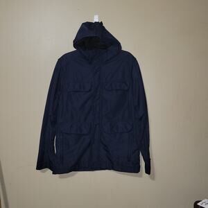 Bananna Republic Outdoor Wear M Men's Jacket Canvas Barn‎ Chore Coat With Hood.